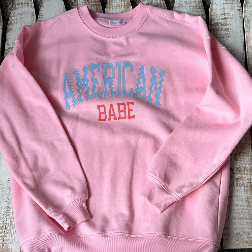 Pink Lily Sweatshirt Size S Pink NWOT